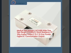 Medical Flow Sensoes CAFS5008 Wide Flow Rate Range Of 0-60m/S, Shock Resistance Of 100g Analog Output (1 To 5 V) (Can Provide Digital I2C Communication Output)